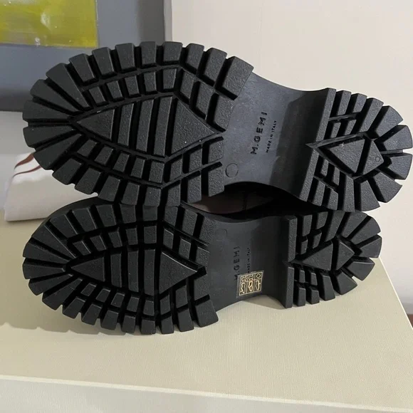 M. Gemi The Benedetta Brown Leather Combat Boots 38.5 Italy 8 US - Picture 3 of 11